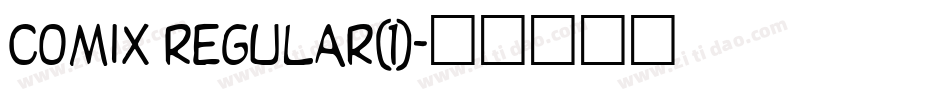 Comix Regular(1)字体转换
